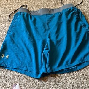 Under Armour Men’s Teal and Gray Athletic Shorts